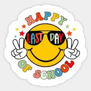 Happy Last Day of School, End of School, Summer Break, Graduation, Teacher Last Day (2 Sided) Sticker